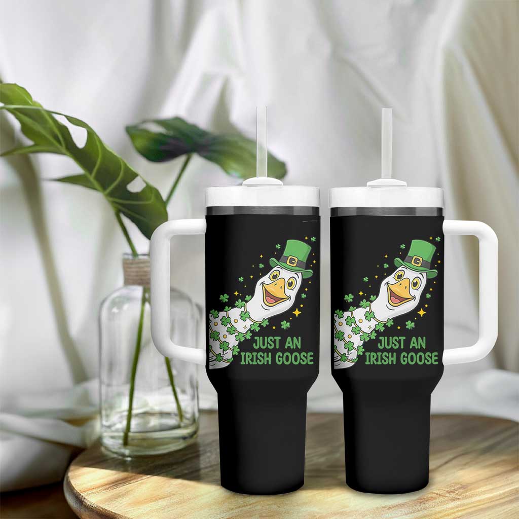 Just An Irish Goose Tumbler With Handle Funny St Patricks Day
