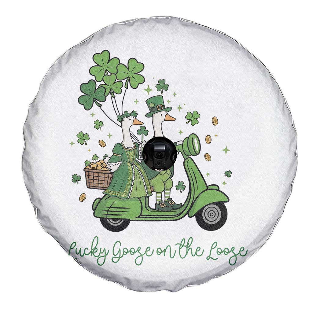 Lucky Goose On The Loose Spare Tire Cover St Patricks Day Irish Pride