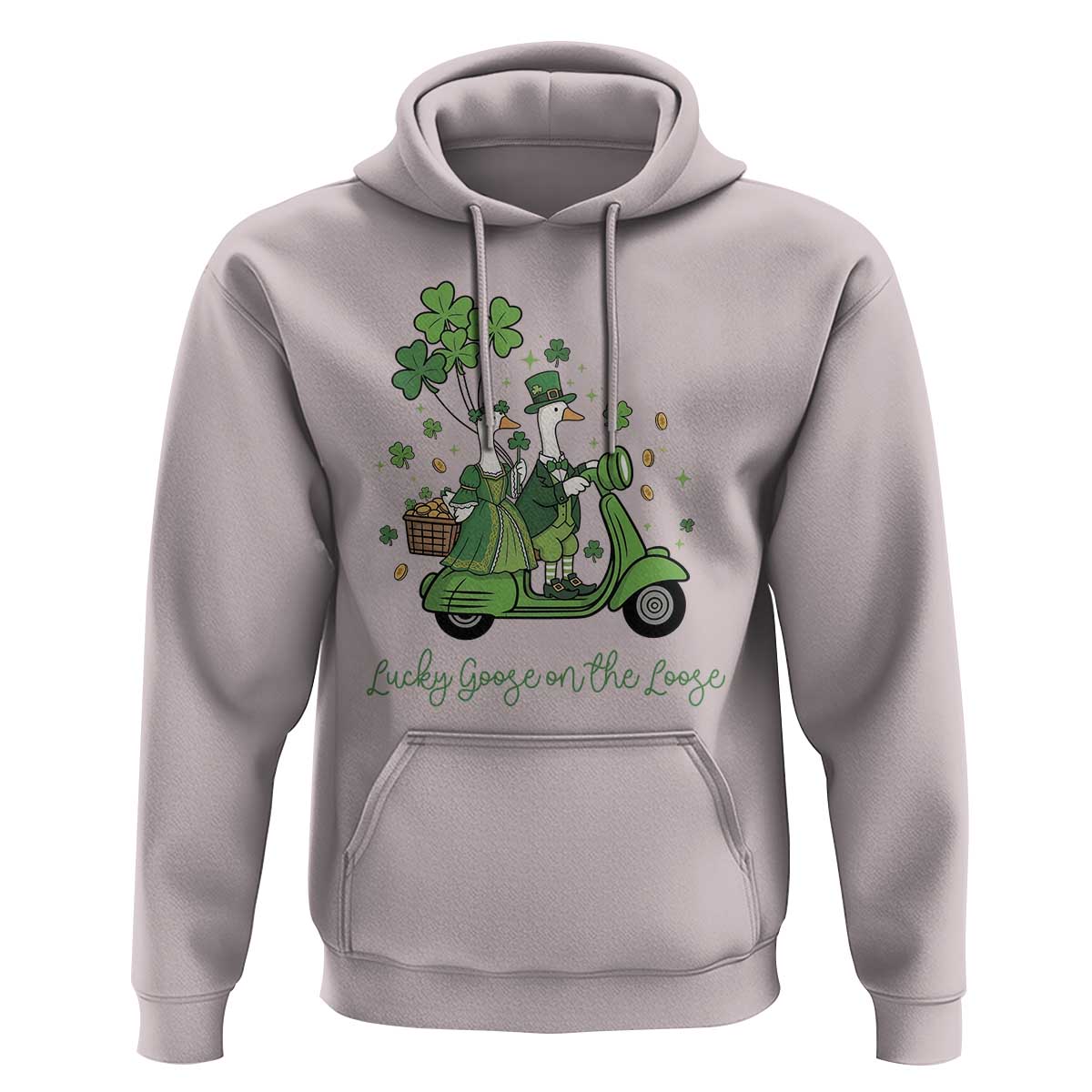 Lucky Goose On The Loose Hoodie St Patricks Day Irish Pride