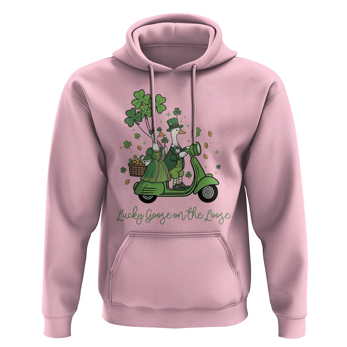 Lucky Goose On The Loose Hoodie St Patricks Day Irish Pride