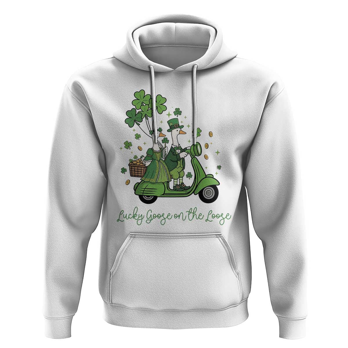 Lucky Goose On The Loose Hoodie St Patricks Day Irish Pride