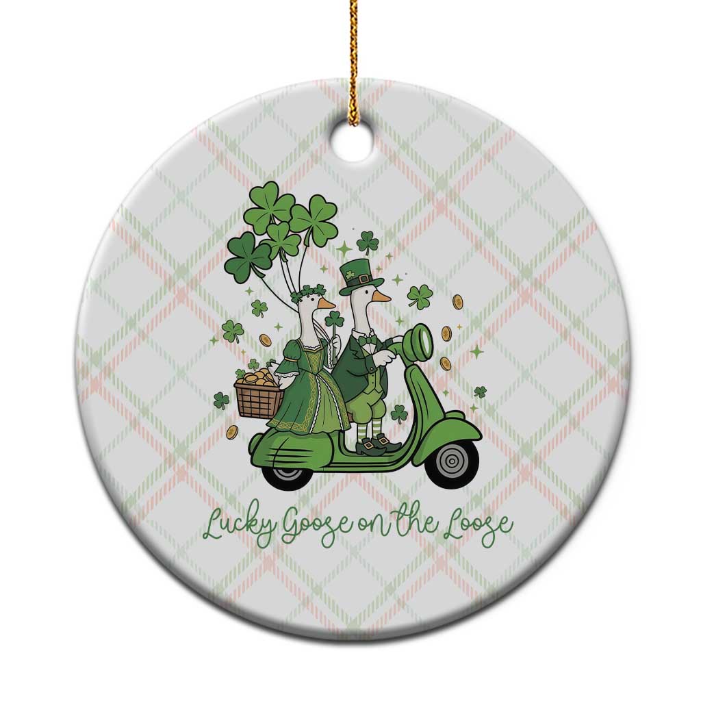 Lucky Goose On The Loose Ceramic Ornament St Patricks Day Irish Pride