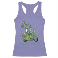 Lucky Goose On The Loose Racerback Tank Top St Patricks Day Irish Pride