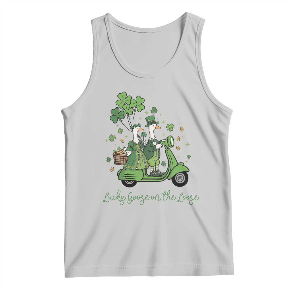 Lucky Goose On The Loose Tank Top St Patricks Day Irish Pride