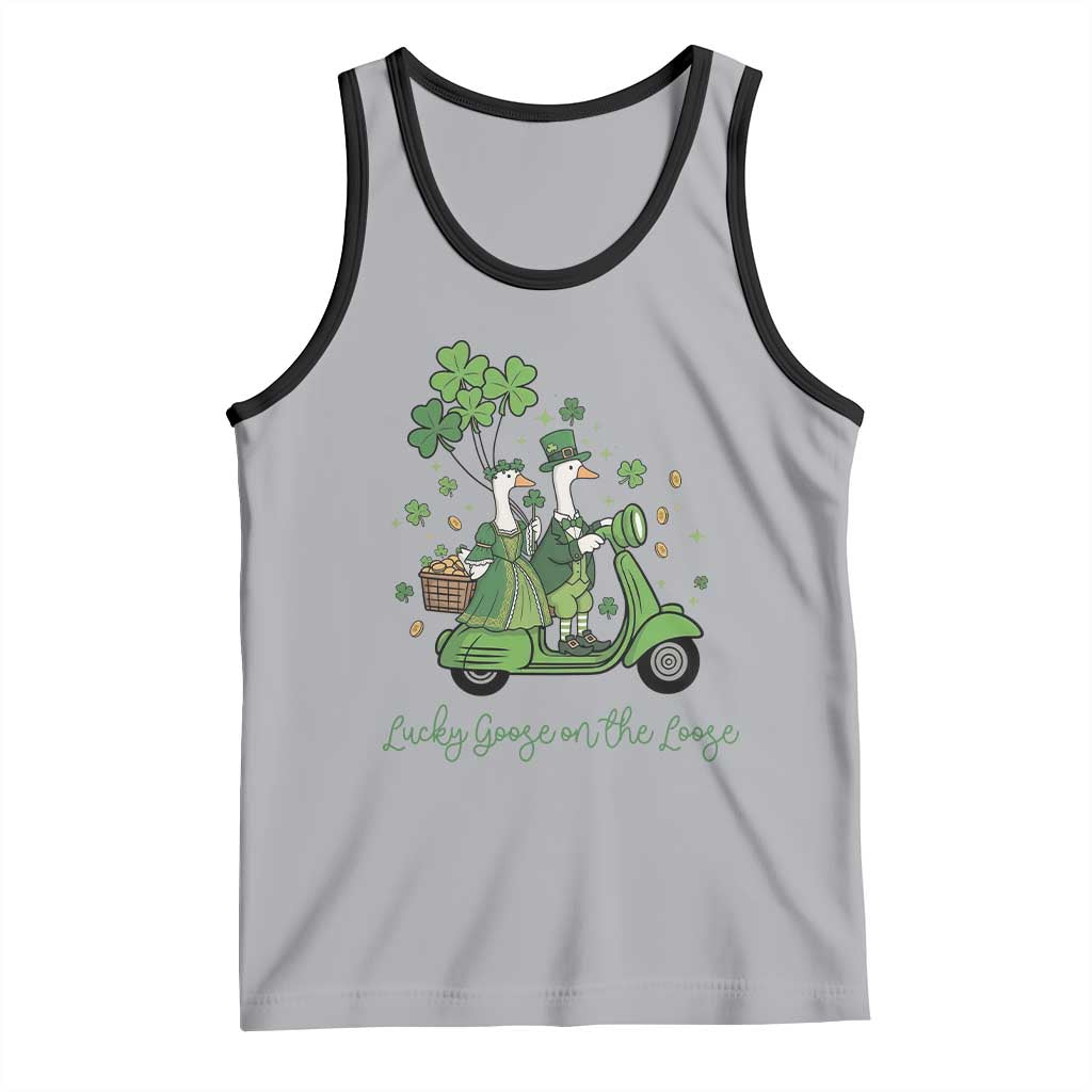 Lucky Goose On The Loose Tank Top St Patricks Day Irish Pride