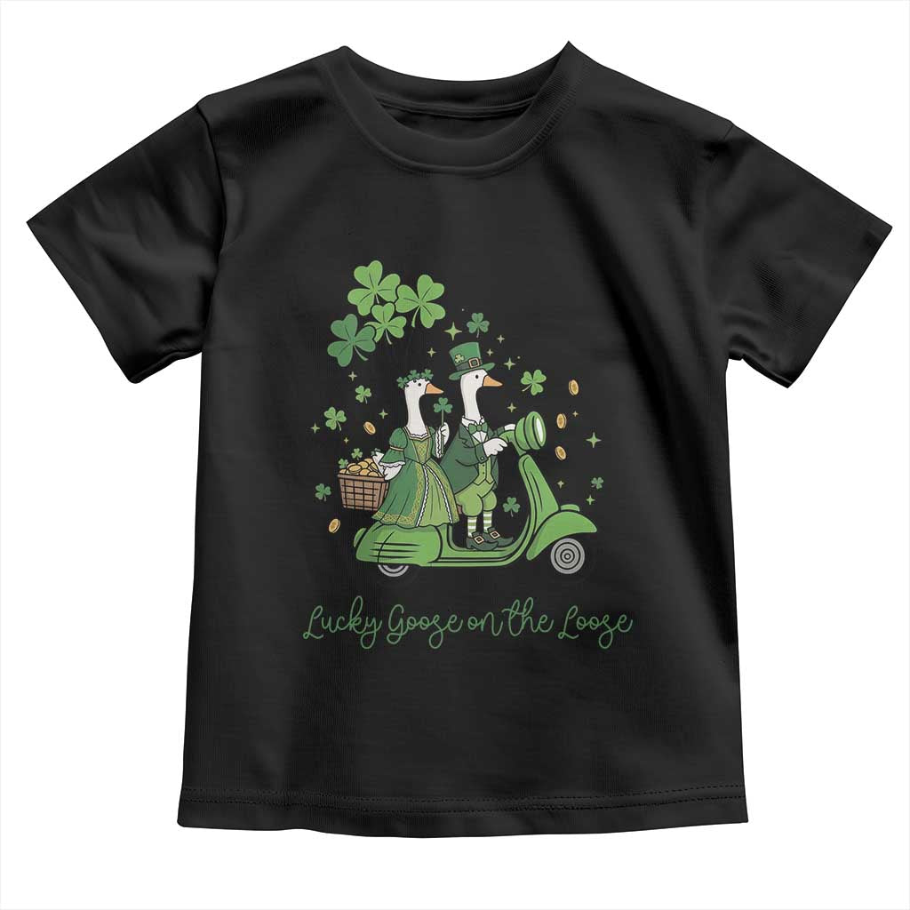 Lucky Goose On The Loose Toddler T Shirt St Patricks Day Irish Pride
