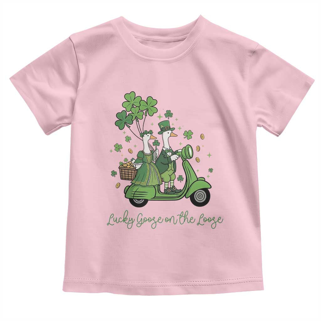 Lucky Goose On The Loose Toddler T Shirt St Patricks Day Irish Pride