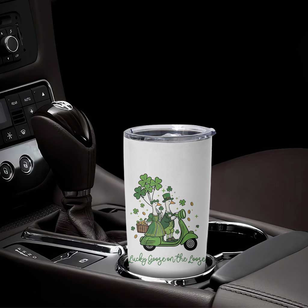 Lucky Goose On The Loose Tumbler Cup St Patricks Day Irish Pride