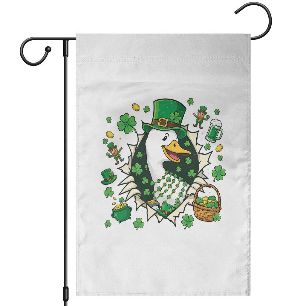 Funny Silly Irish Goose Garden Flag St Patricks Day Celebration