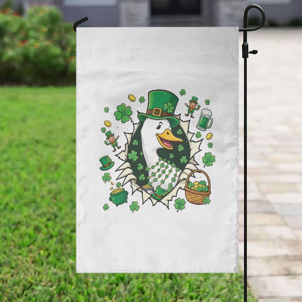 Funny Silly Irish Goose Garden Flag St Patricks Day Celebration