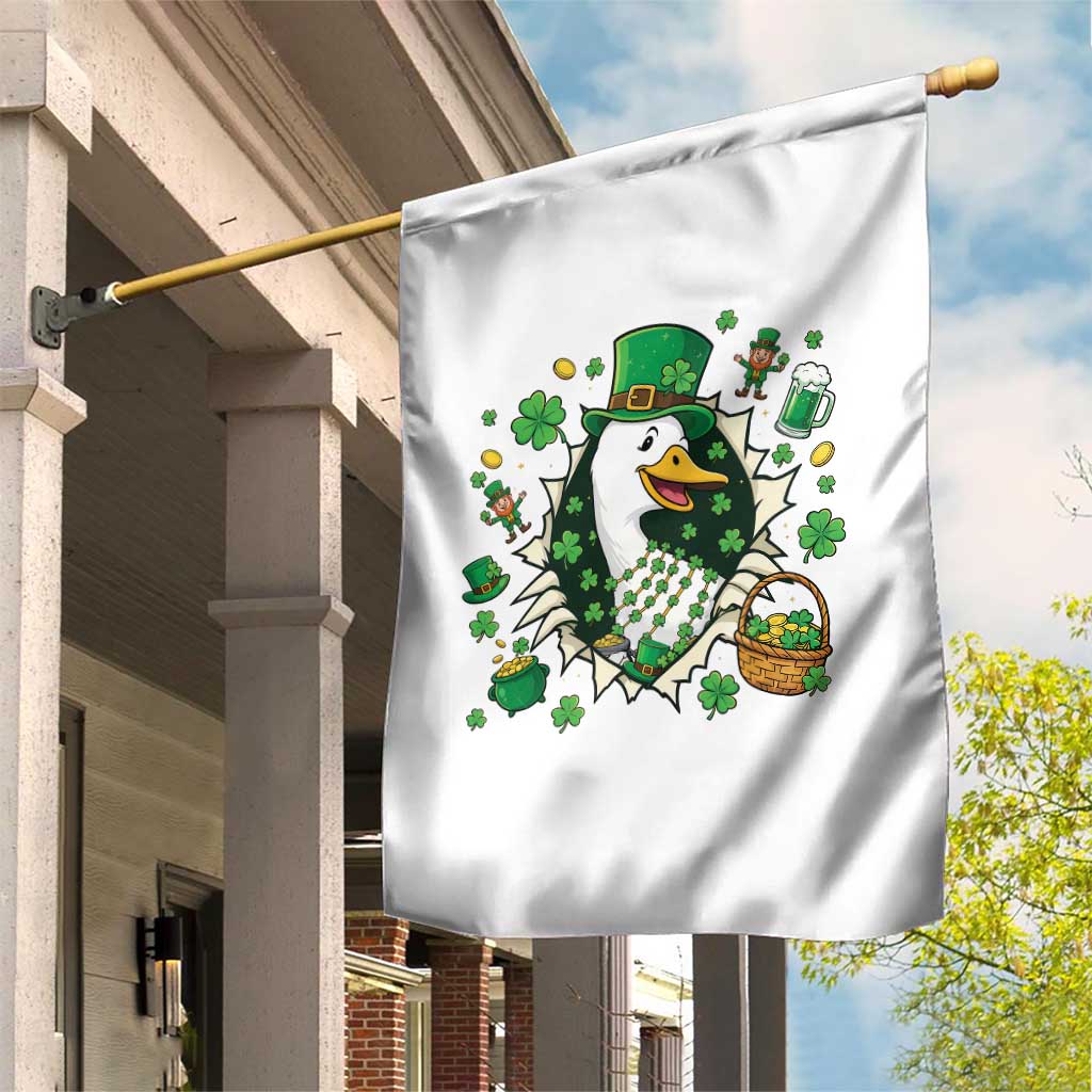 Funny Silly Irish Goose Garden Flag St Patricks Day Celebration