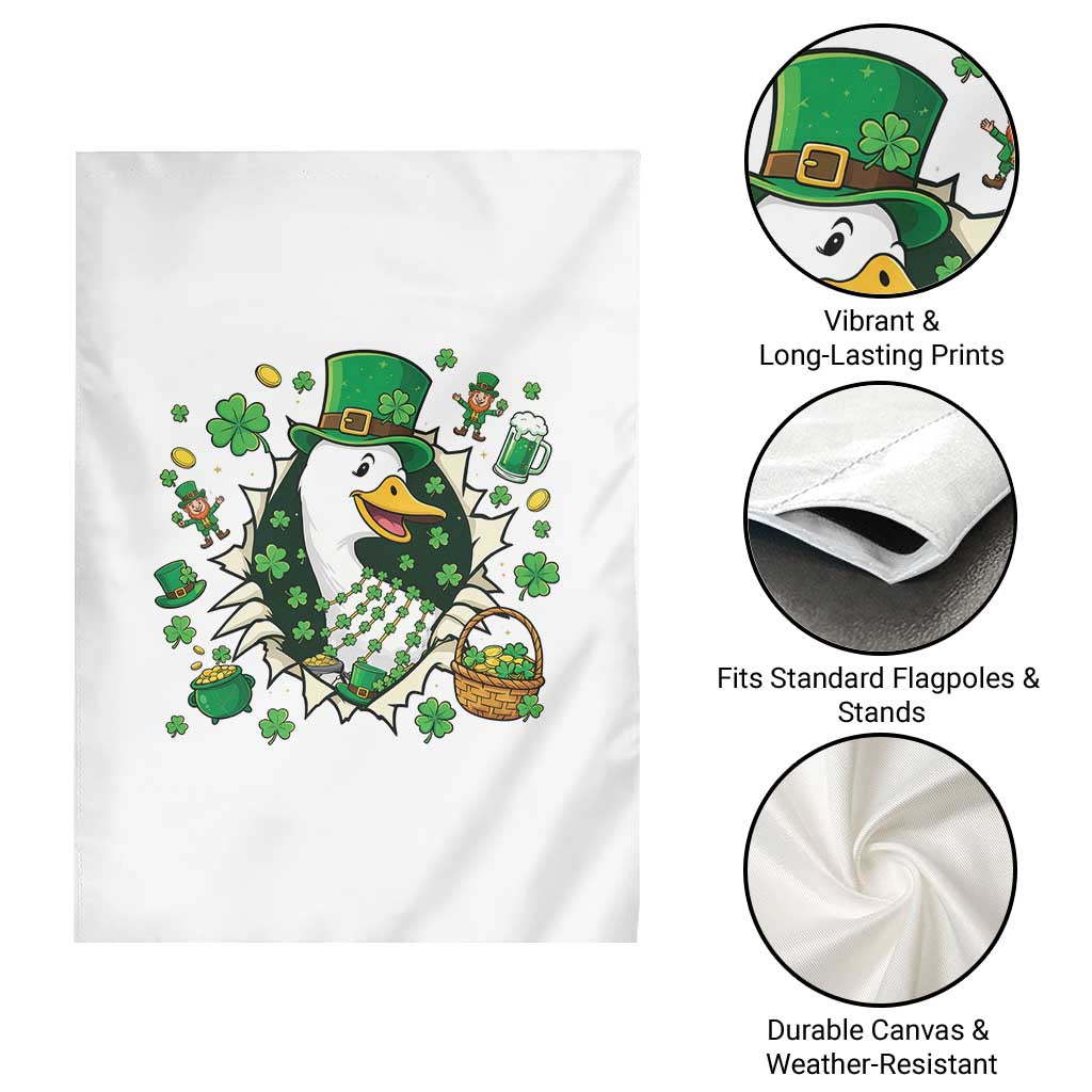 Funny Silly Irish Goose Garden Flag St Patricks Day Celebration