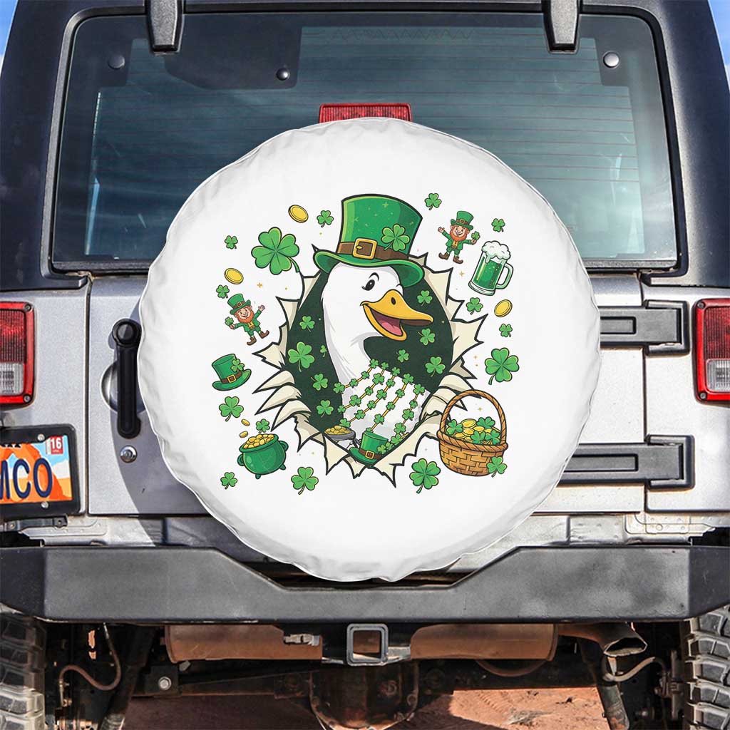 Funny Silly Irish Goose Spare Tire Cover St Patricks Day Celebration