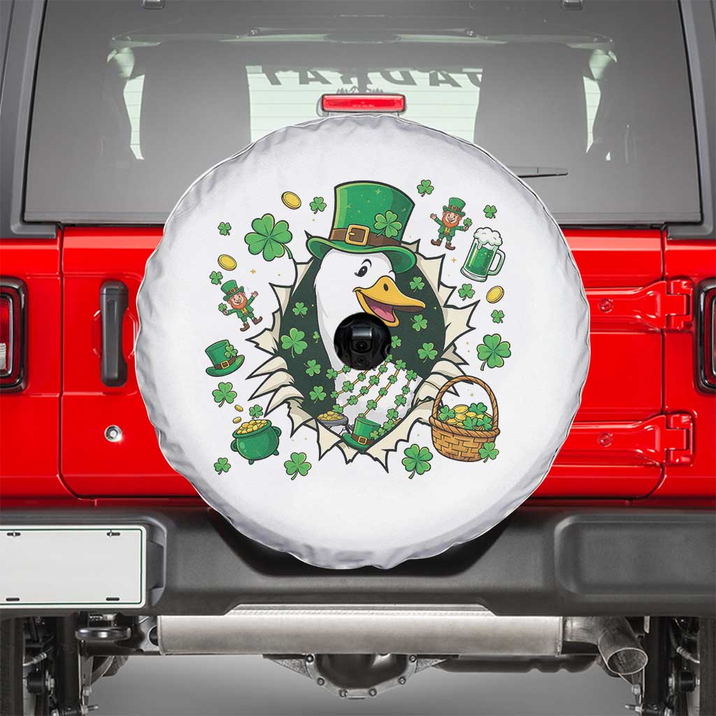 Funny Silly Irish Goose Spare Tire Cover St Patricks Day Celebration
