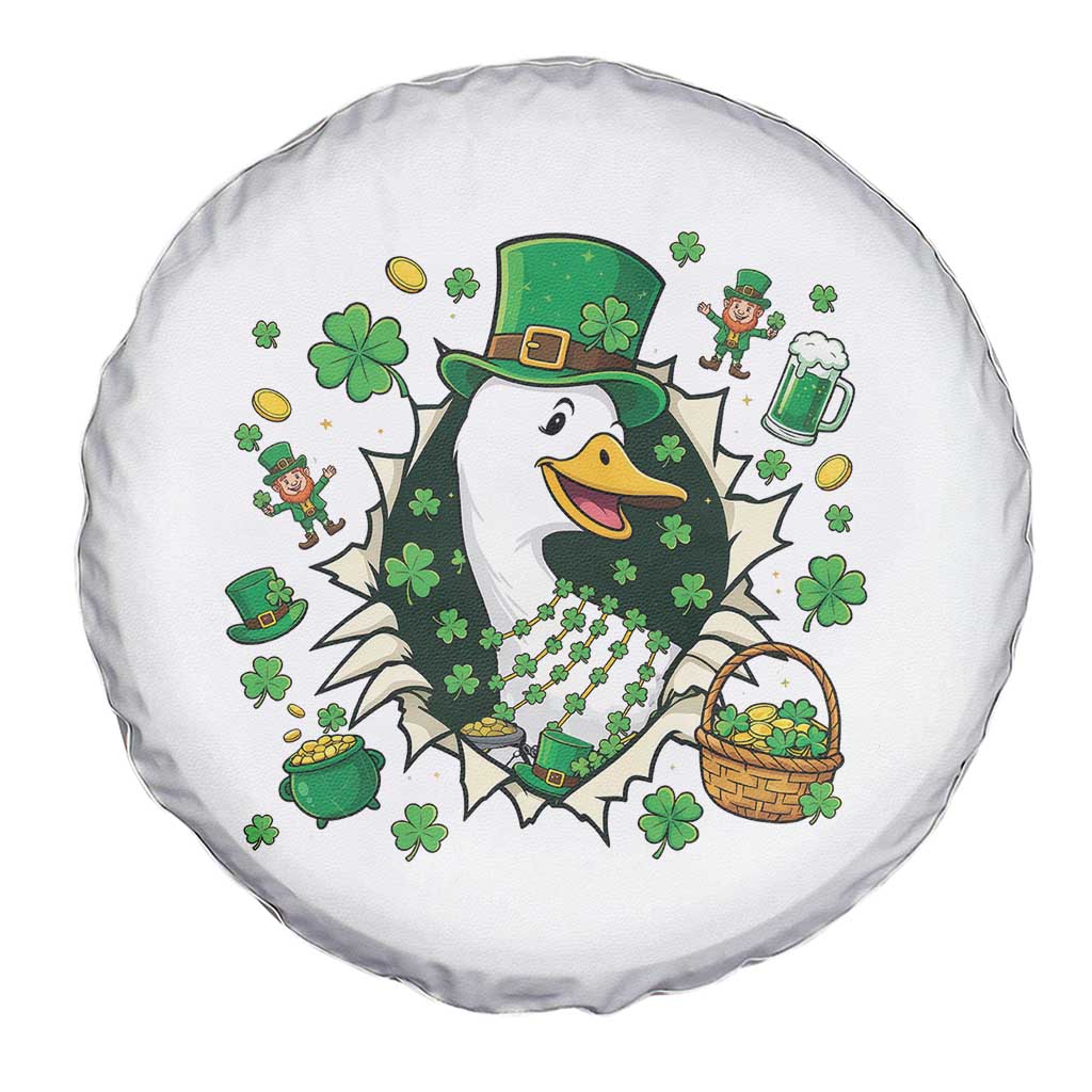 Funny Silly Irish Goose Spare Tire Cover St Patricks Day Celebration