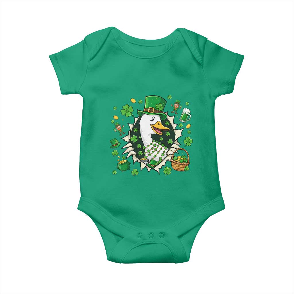 Funny Silly Irish Goose Baby Onesie St Patricks Day Celebration