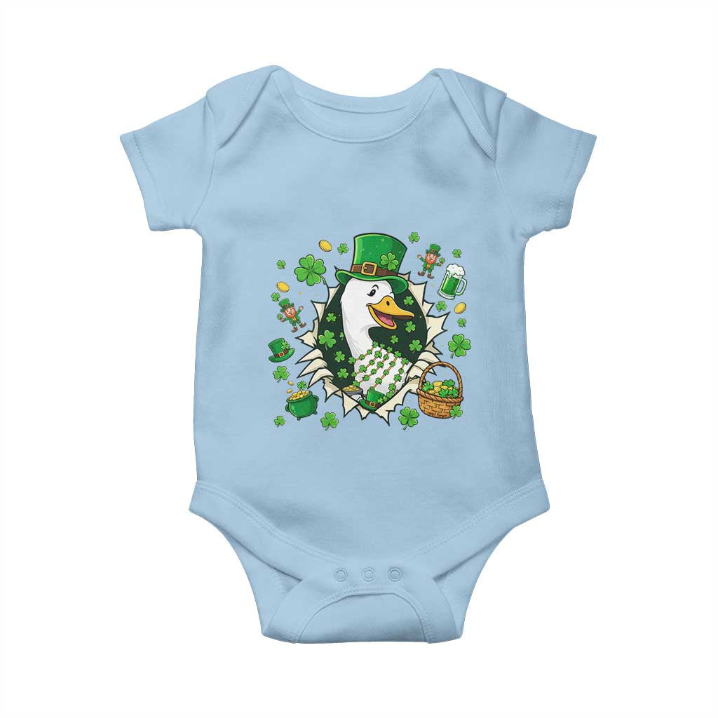 Funny Silly Irish Goose Baby Onesie St Patricks Day Celebration