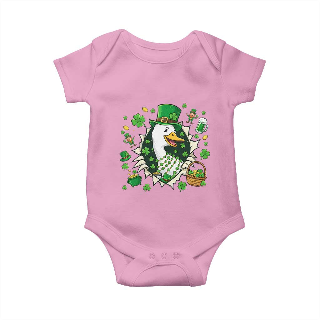 Funny Silly Irish Goose Baby Onesie St Patricks Day Celebration