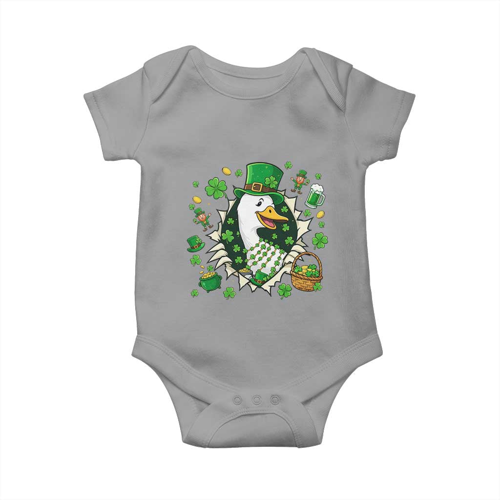 Funny Silly Irish Goose Baby Onesie St Patricks Day Celebration