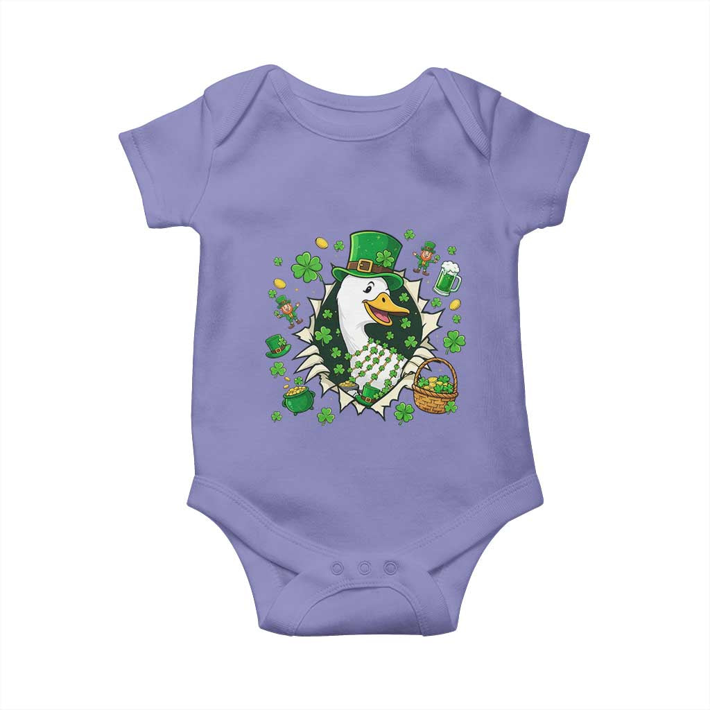 Funny Silly Irish Goose Baby Onesie St Patricks Day Celebration