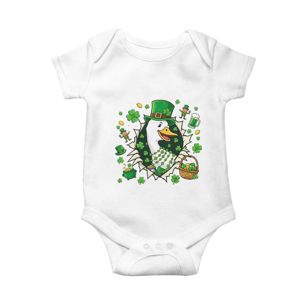 Funny Silly Irish Goose Baby Onesie St Patricks Day Celebration