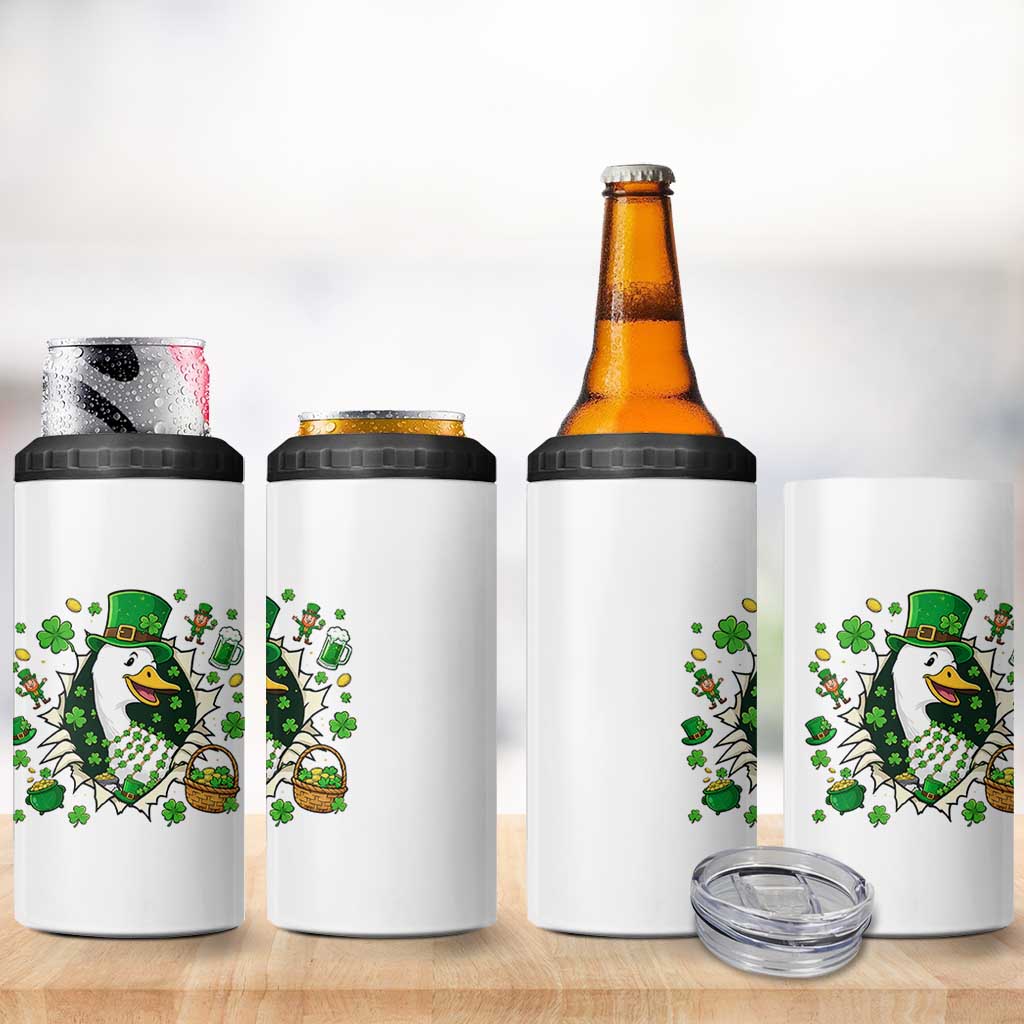 Funny Silly Irish Goose 4 in 1 Can Cooler Tumbler St Patricks Day Celebration