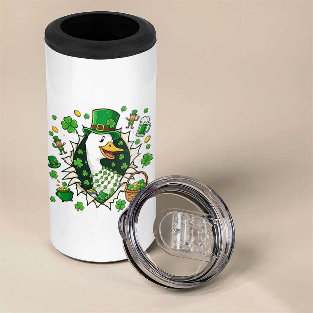 Funny Silly Irish Goose 4 in 1 Can Cooler Tumbler St Patricks Day Celebration