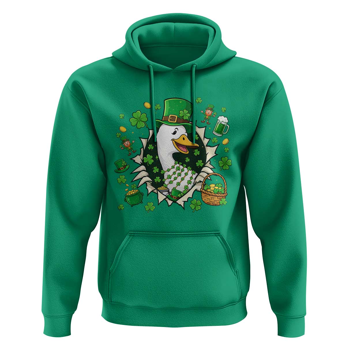 Funny Silly Irish Goose Hoodie St Patricks Day Celebration