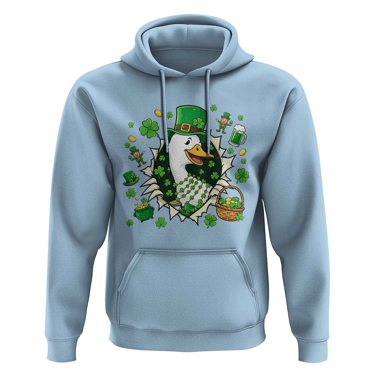 Funny Silly Irish Goose Hoodie St Patricks Day Celebration