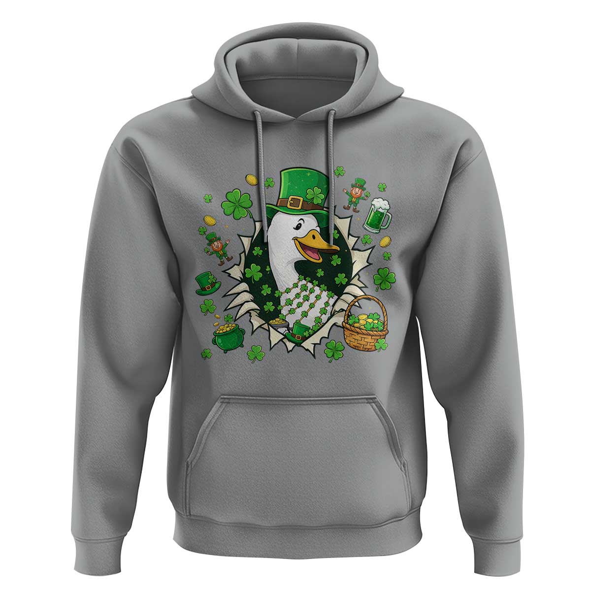 Funny Silly Irish Goose Hoodie St Patricks Day Celebration