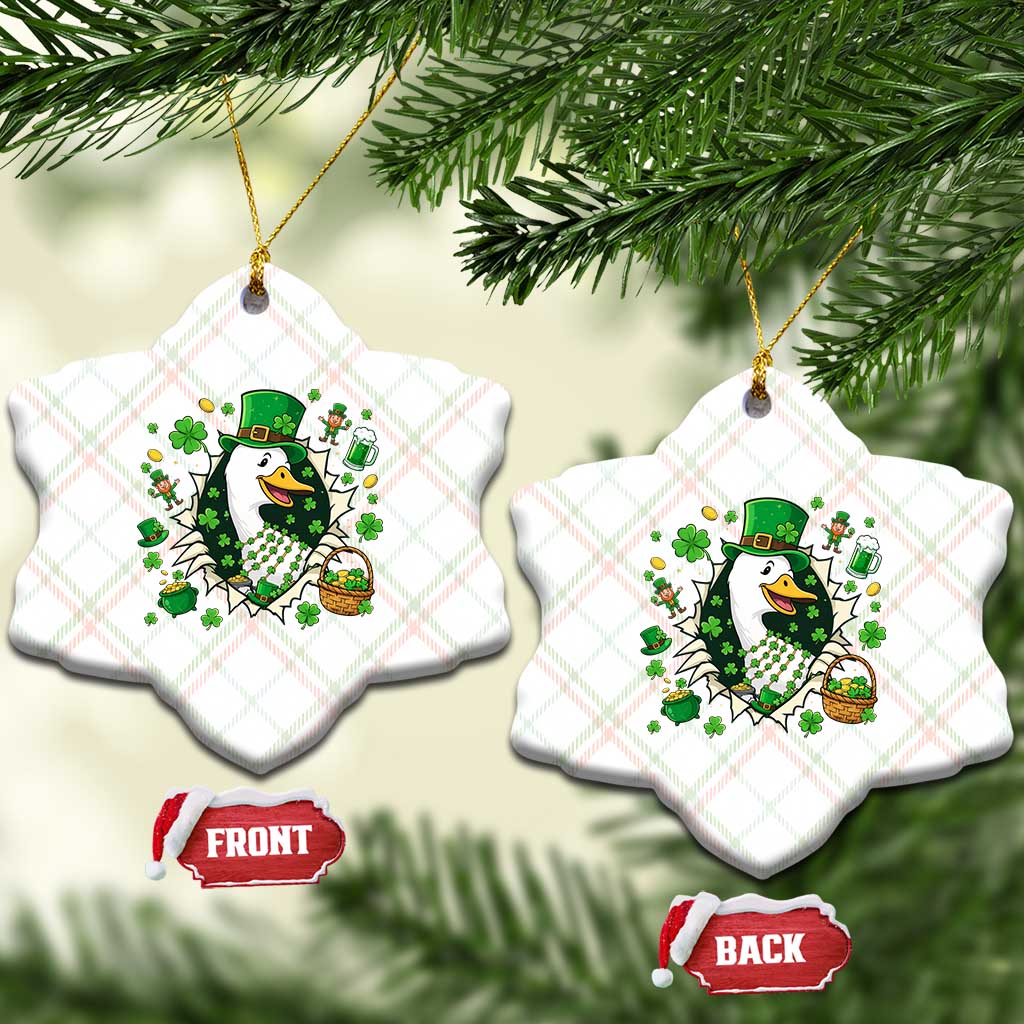 Funny Silly Irish Goose Ceramic Ornament St Patricks Day Celebration