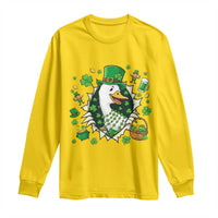 Funny Silly Irish Goose Long Sleeve Shirt St Patricks Day Celebration