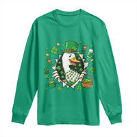 Funny Silly Irish Goose Long Sleeve Shirt St Patricks Day Celebration