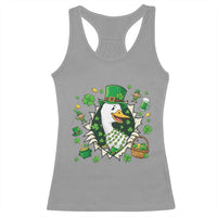 Funny Silly Irish Goose Racerback Tank Top St Patricks Day Celebration