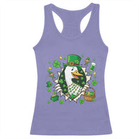 Funny Silly Irish Goose Racerback Tank Top St Patricks Day Celebration