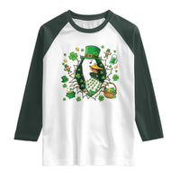 Funny Silly Irish Goose Raglan Shirt St Patricks Day Celebration