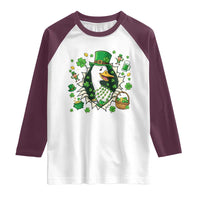 Funny Silly Irish Goose Raglan Shirt St Patricks Day Celebration