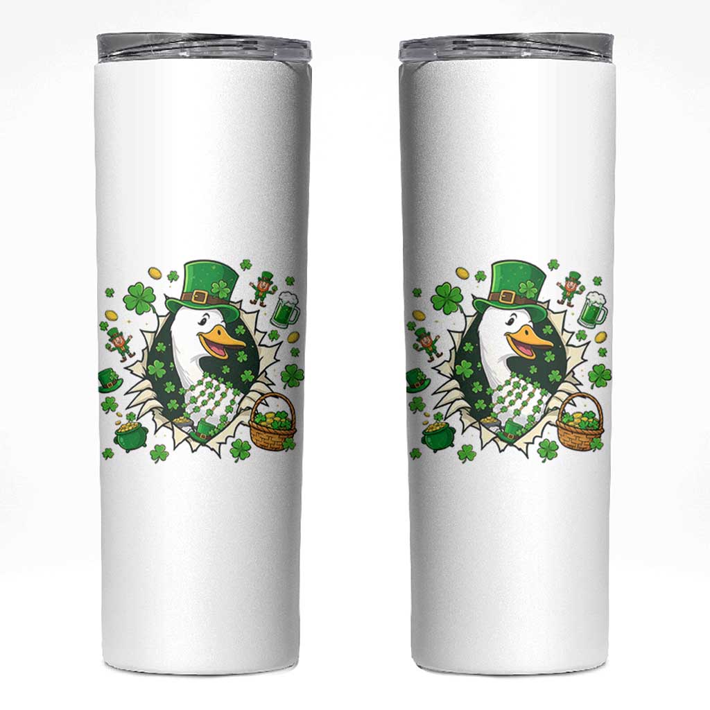 Funny Silly Irish Goose Skinny Tumbler St Patricks Day Celebration