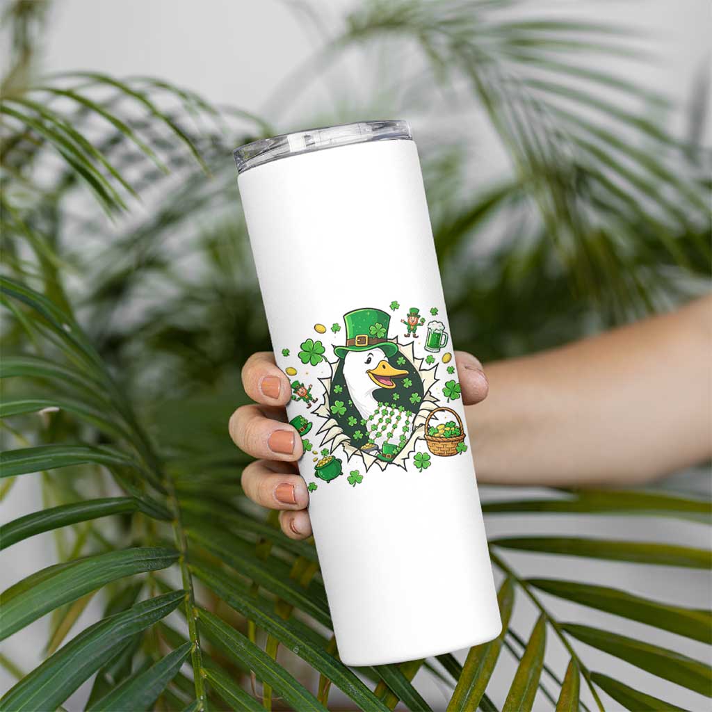 Funny Silly Irish Goose Skinny Tumbler St Patricks Day Celebration