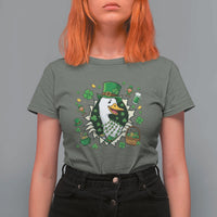 Funny Silly Irish Goose T Shirt For Women St Patricks Day Celebration