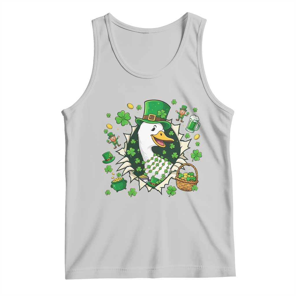 Funny Silly Irish Goose Tank Top St Patricks Day Celebration