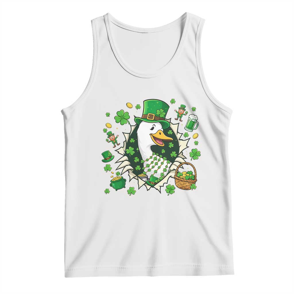 Funny Silly Irish Goose Tank Top St Patricks Day Celebration