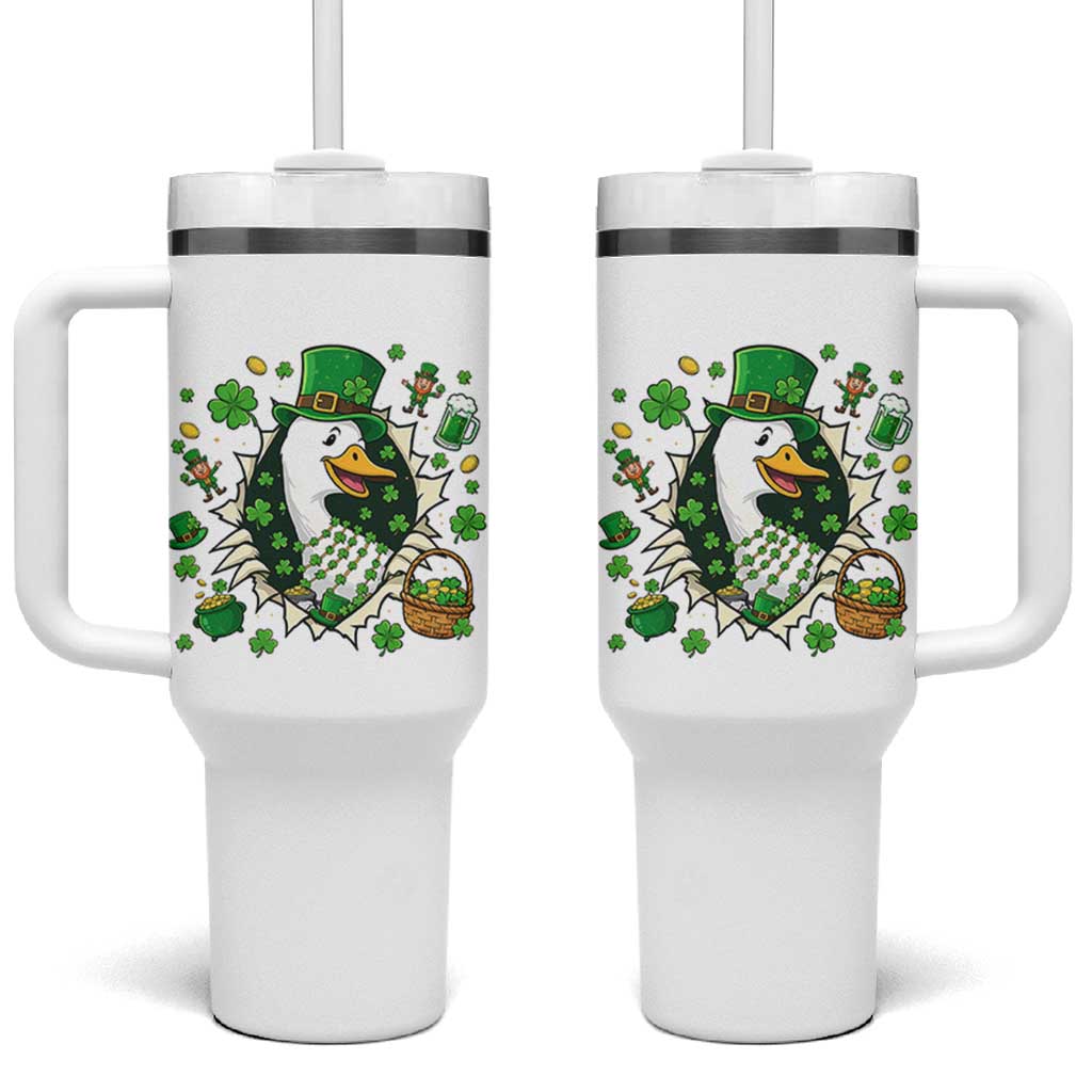 Funny Silly Irish Goose Tumbler With Handle St Patricks Day Celebration