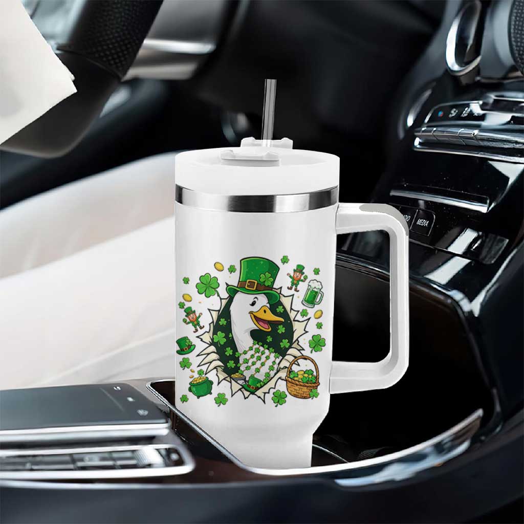 Funny Silly Irish Goose Tumbler With Handle St Patricks Day Celebration