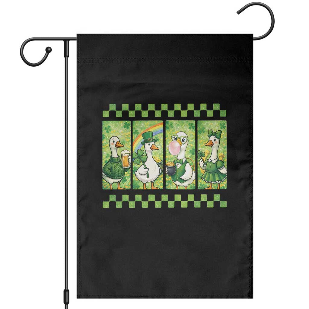 Funny Silly Irish Goose Garden Flag St Patricks Day Goose Lover Gift