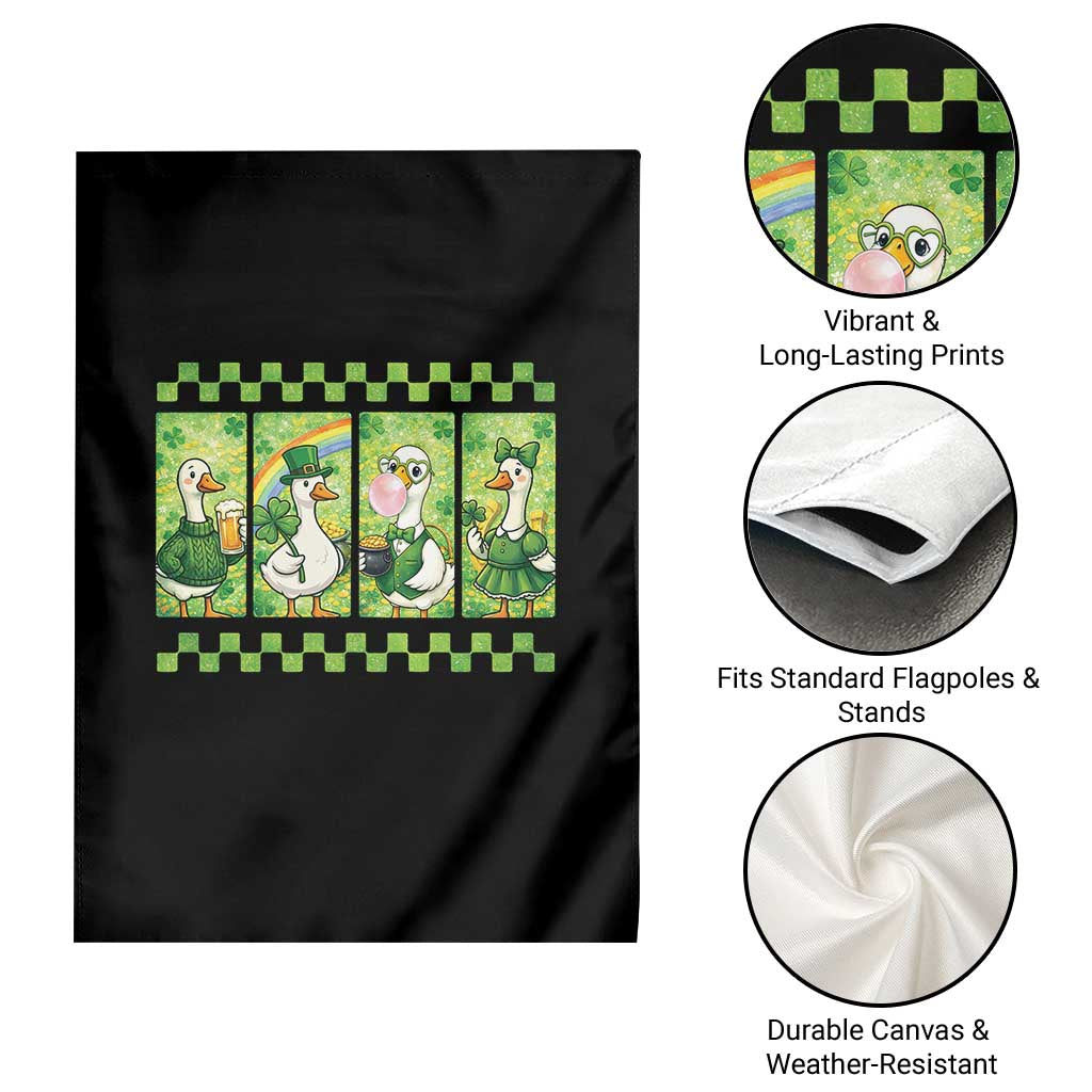 Funny Silly Irish Goose Garden Flag St Patricks Day Goose Lover Gift