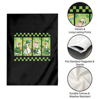 Funny Silly Irish Goose Garden Flag St Patricks Day Goose Lover Gift