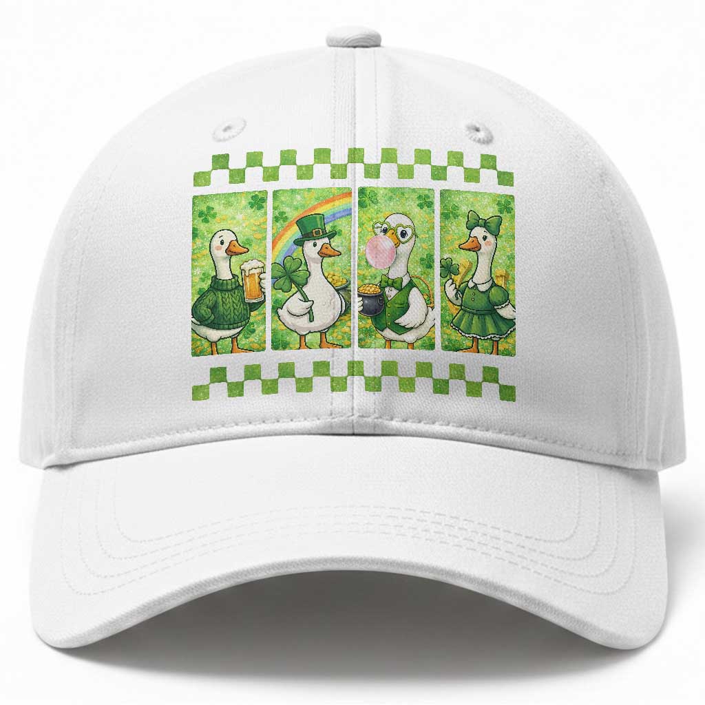 Funny Silly Irish Goose Baseball Cap St Patricks Day Goose Lover Gift