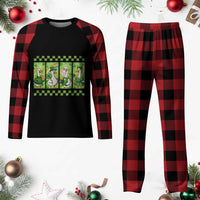 Funny Silly Irish Goose Plaid Pajama Set St Patricks Day Goose Lover Gift