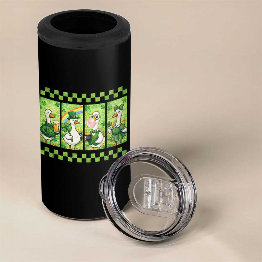Funny Silly Irish Goose 4 in 1 Can Cooler Tumbler St Patricks Day Goose Lover Gift